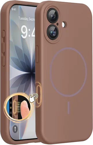 Miniatura 203 de Miracase Funda diseñada para iPhone 13, con protector de pantalla de vidrio templado, forro de microfibra suave antiarañazos, funda de goma