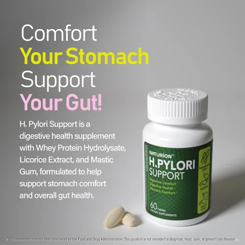 Miniatura 4 de H. Pylori Support - Suplemento de salud digestiva con mezcla G-FOS, proteína de suero, regaliz, goma de masilla, vitamina U y vitamina B2