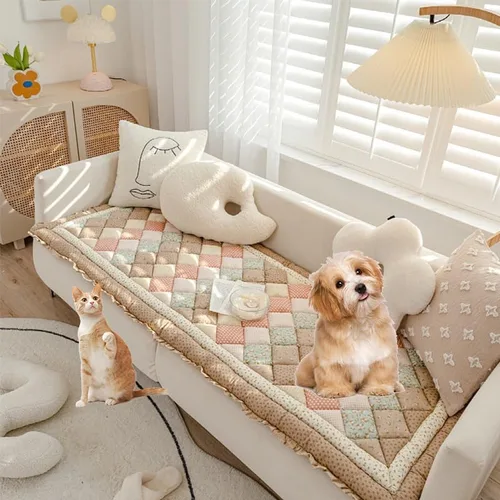 Miniatura 6 de Fundas mullidas para sofá de mascotas, protector de sofá para perros, cojín de algodón grueso, funda de sofá para mascotas, funda de sofá para cama