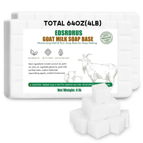 Miniatura 25 de EDSRDRUS Base de jabón aromática de 2 libras, hecha a mano con miel y aceite de coco, base de jabón hidratante para derretir y verter