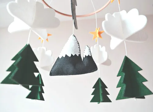 Miniatura 2 de Móvil para cuna de bebé – Móvil colgante de madera para cuna, decoración de guardería para niños y niñas, regalo perfecto para ducha