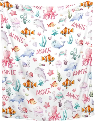 Miniatura 13 de Manta de bebé personalizada de Sandilya para niñas y niños, mariposas, manta de bebé personalizada con nombre, manta envolvente para niños pequeños