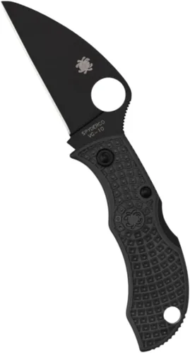 Miniatura 8 de Spyderco Manbug Leaf Cuchillo plegable de bolsillo con hoja de acero VG-10 de 1.9" y mango FRN - Cuchillo EDC para hombres y mujeres, perfecto