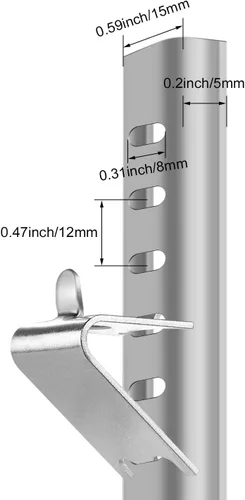 Miniatura 4 de HK 920158 Clip para estante del congelador, soporte para estante del refrigerador del refrigerador, clips de hebillas cuadradas de repuesto, ganchos