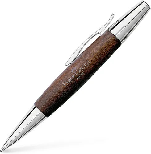 Miniatura 3 de Faber Castell 148383 E-Motion Twist Cromo/Madera Negro Bolígrafo