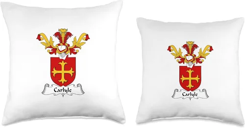 Miniatura 3 de Family Crest and Coat of Arms clothes and gifts Carlyle - Almohada de escudo familiar de 16 x 16 pulgadas, multicolor