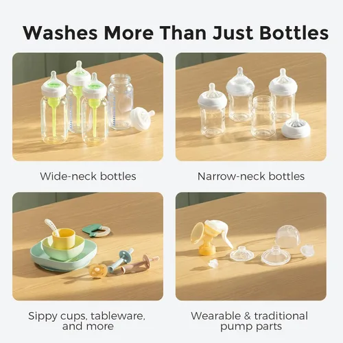 Miniatura 7 de Momcozy KleanPal Pro - Lavadora, esterilizador y secadora de biberones, máquina de limpieza todo en uno para biberones, piezas de bomba y artículos
