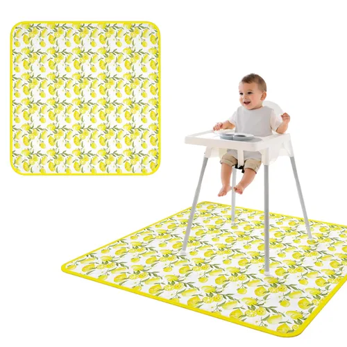 Miniatura 60 de BapronBaby Adventure Awaits - Tapete impermeable para debajo de sillas altas, suelos, mesas, tiempo de juego o artes y manualidades, lavable a