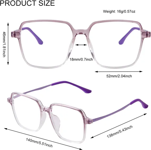 Miniatura 4 de Fashion TR90 Frame Blue Light Blocking Glasses Computer Glasses for Women Men