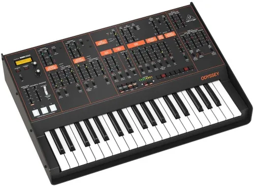 Behringer ODYSSEY Sintetizador analógico con 37 teclas de tamaño completo, VCO dual, VCF multimodo de 3 vías, secuenciador de 32 pasos, arpegiador y