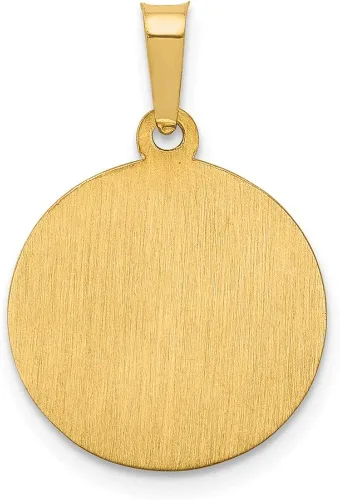 Miniatura 4 de Medalla de San Pedro pulido y satinado de 14 quilates con dije hueco de 0.709in y 0.630in estilo XR1381, Metal, no conocido