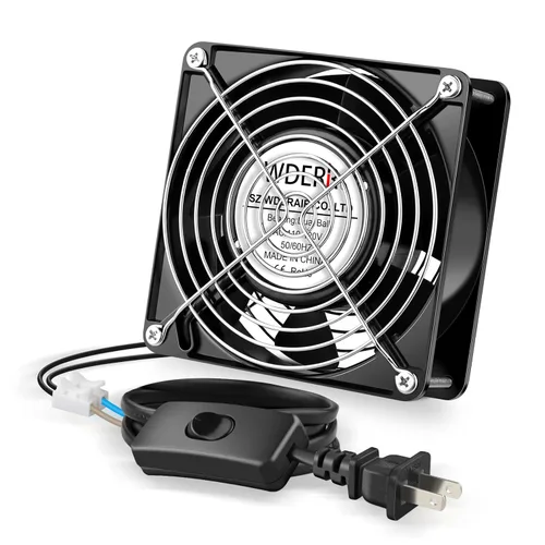 Miniatura 7 de Ventilador axial de alta velocidad para muffins de 6.772 in x 5.906 in x 2.008 in con interruptor de 110 V 120 V para proyectos de escape