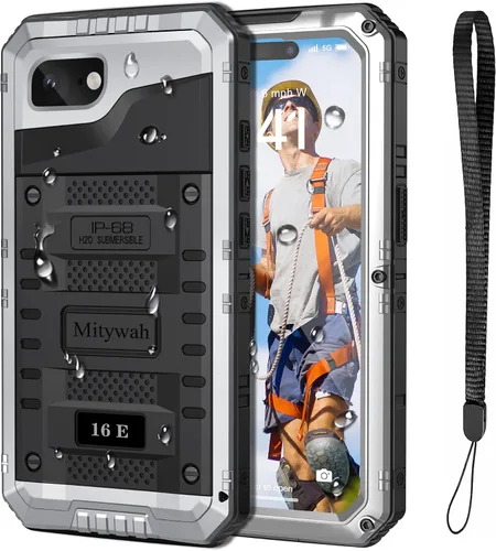 Miniatura 63 de Mitywah Funda impermeable para iPhone 7/iPhone 8 / iPhone SE 2020, funda de metal resistente de grado militar, protección de cuerpo completo
