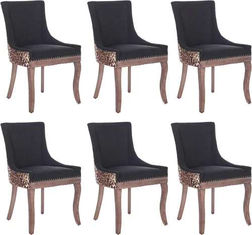 Miniatura 12 de Aoowow Juego de 2 sillas laterales tapizadas vintage de tela, sillas de madera maciza para cocina, comedor con cabezas de clavo, patas de madera