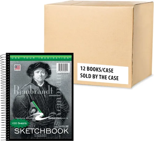Miniatura 11 de Roaring Spring "Rembrandt" Cuaderno de bocetos, 11 x 8.5 pulgadas, 100 hojas de papel de dibujo pesado de 60 libras, encuadernado en espiral