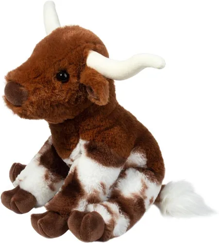 Miniatura 2 de Douglas Bixbie Texas Longhorn Bull - Peluche de vaca de cuerno largo, suave y realista, 9 pulgadas, lindo animal de granja occidental para niños