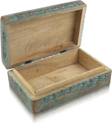 Miniatura 6 de Grandes ideas de regalo de cumpleaños, caja de joyería decorativa de madera hecha a mano, organizador de joyas, caja de recuerdos, cofre del tesoro