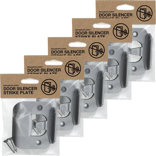 Miniatura 9 de BrainExploder Placa de Golpe Silenciadora de Puerta – Flexible, Solución Eliminadora de Ruido para Pestillos Ruidosos Se Ajusta Sin