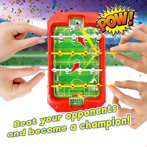 Miniatura 5 de JA-RU Mini Foosball Table (1 Toy) Mini Arcade Tabletop Soccer & Football Party Favors. Portable Handheld Games for Kids & Office Desk Toys. 255-1s