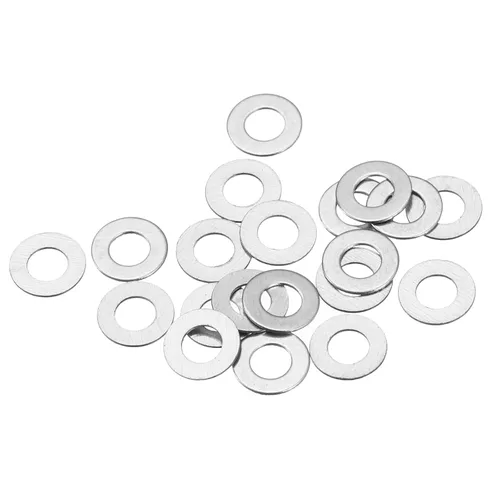 Miniatura 23 de uxcell Arandelas planas de acero inoxidable M3 304, 20 espaciadores planos ultrafinos de 0.118 x 0.197 x 0.004 in para tornillo de tornillo
