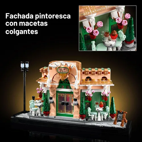 Miniatura 4 de LEGO Icons Café Francés de París - Kit de Construcción - Set DIY para Adultos - Decoración Coleccionable para Dormitorio y Hogar - Exhibición