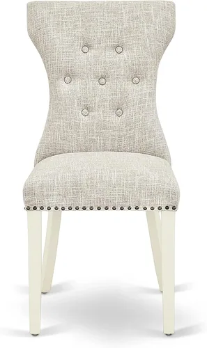 Miniatura 6 de East West Furniture DLGA3-AWA-03 - Juego de mesa de comedor de 3 piezas que contiene una mesa de cocina redonda con gotas y 2 sillas Parson, 42 x 42