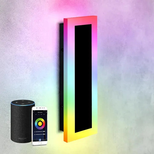 Miniatura 48 de ASD Lámpara LED de montaje en pared de 18 pulgadas de largo, aplique lineal para exteriores e interiores 3CCT, regulable, impermeable