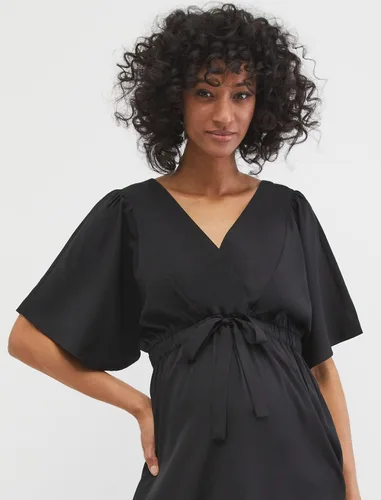 Miniatura 3 de Motherhood Maternity Vestido de maternidad con manga kimono y lazo para mujer