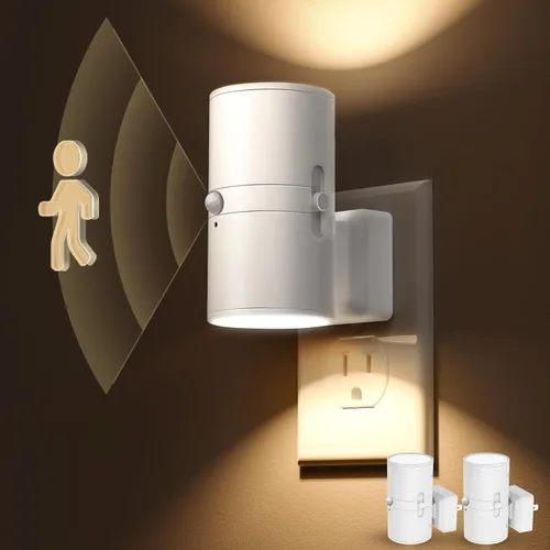 Miniatura 12 de L LOHAS LED - Luz nocturna de concha, luces nocturnas enchufables en la pared, luces nocturnas regulables enchufables con sensor de luz, 0-100LM