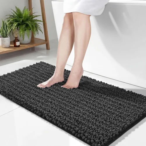 Miniatura 18 de Disolla Alfombra de baño pequeña, antideslizante, lavable, color beige, 17 x 24 pulgadas, súper absorbente, suave, alfombra de baño de felpilla
