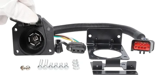 Miniatura 3 de Oyviny Adaptador de remolque RV de 7 vías y 4 vías para Dodge Ram Dakota 2000-2009, para Jeep Grand Cherokee Liberty Relpace para 56038366AB 7 pines