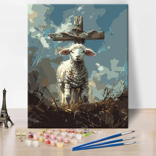 Miniatura 12 de Kit de pintura por números de playa con rocas para adultos, Moonbend DIY Kit de pintura al óleo, lienzo nocturno, pigmento acrílico, pintura