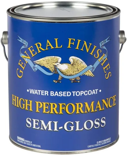 Miniatura 10 de General Finishes Capa superior a base de agua de alto rendimiento, 1 cuarto de galón, plano