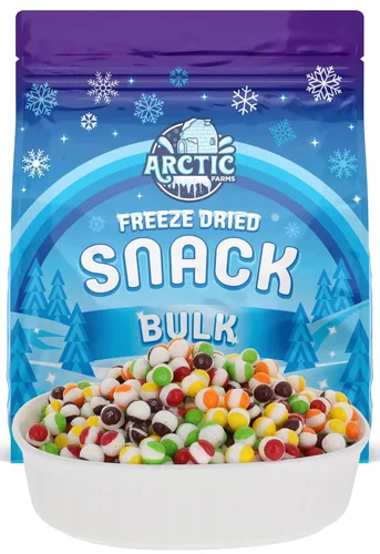 Miniatura 13 de Arctic Farms Caramelos liofilizados Frittles a granel en bolsas y en caja (sabores triturados) (3 libras)