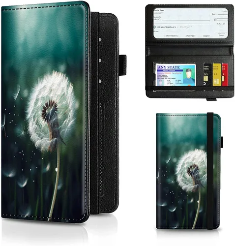 Miniatura 160 de Funda para chequera para hombres y mujeres, cartera de cuero RFID con ranuras para tarjetas de crédito, soporte de cheques duplicados personales