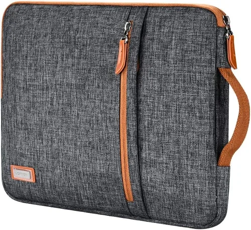 LONMEN Funda para portátil de 15,6 pulgadas, resistente al agua, con asa para Flex 4/Yoga 720/Ideapad 330 321S Laptop/ThinkPad P1/HP Envy x360 Gris