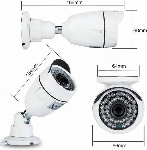Miniatura 6 de Eversecu Sistema de cámara de seguridad de 4 canales 1080P DVR y 4 cámaras HD resistentes a la intemperie, visión nocturna, alerta de movimiento