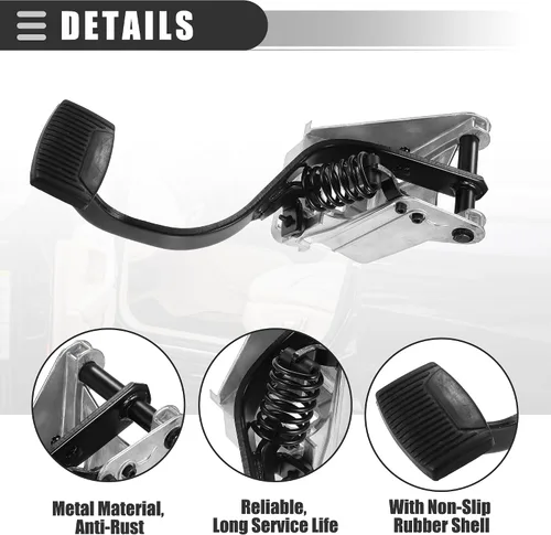 Miniatura 5 de Motoforti Conjunto de pedal de embrague diésel, para Ford F250 F350 F450 F550 Super Duty 7.3L 1999 2000 2001 2002 2003, YC3Z-7B633-BA, pedales