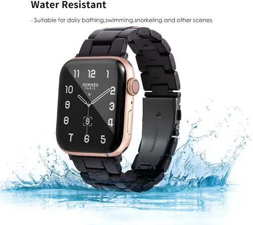 Miniatura 5 de HOPO Compatible With Apple Watch Band Thin Lightweight Resin Strap Bracelet Fashion Wristband Replacement For iWatch Bands Series Ultra 11 10 9 8 7