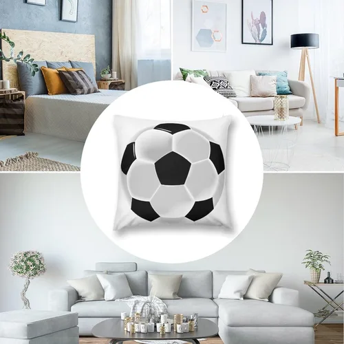 Miniatura 5 de Soccer Football Futbol Ball Super Soft Plush Pillowcase, Suitable for Bedrooms, Sofas, and Living Rooms 20 "x20