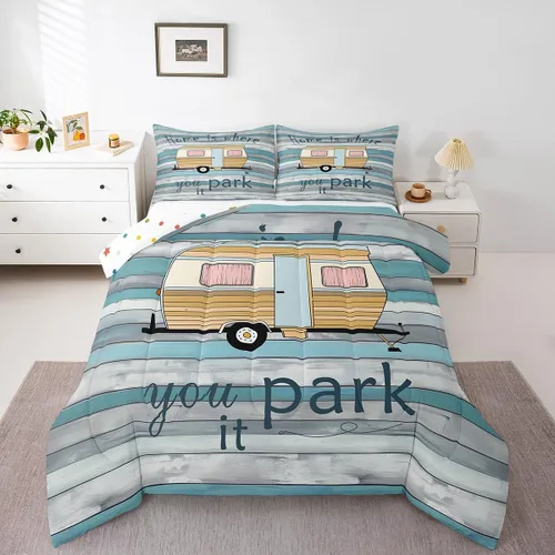 Miniatura 29 de Erosebridal Juego de edredón de pesca tamaño individual para hombres, juego de ropa de cama de peces de lubina para pescadores, niños de caza