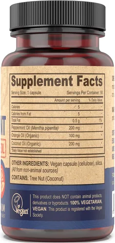 Miniatura 3 de Deva Nutrition Cápsulas veganas de liberación retardada de aceite de menta, 90