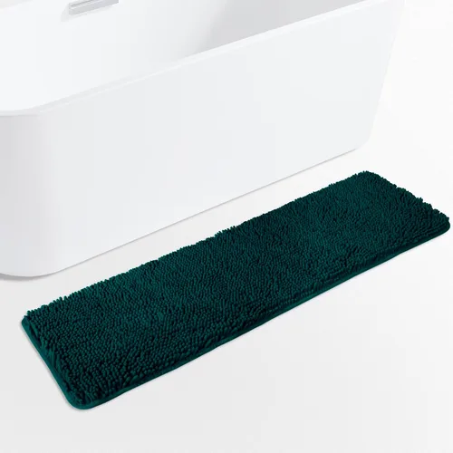 Miniatura 254 de Yeaban Alfombra de pasillo de baño de 24 x 72 pulgadas, antideslizante, alfombra de baño larga de felpilla gruesa, absorbente y lavable, alfombra
