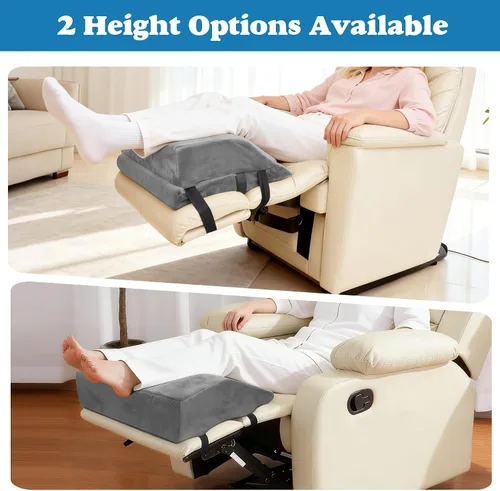 Miniatura 3 de Cojín reclinable ajustable de cuña de 6 pulgadas de grosor con espuma elástica y correas, almohada elevadora multiusos para silla, sofá, cama y sofá