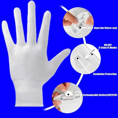 Miniatura 9 de LED Gloves For Kids Or Adults, Knuckles Costume Light Up Gloves, Cool Teen Boy Gifts, Christmas Party Gloves