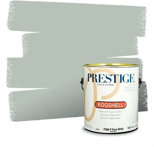 Miniatura 44 de Prestige Paints - Pintura exterior e imprimación en uno, 1 galón, plano, compatibilidad comparable con el color menta «Whipped Mint» de Behr