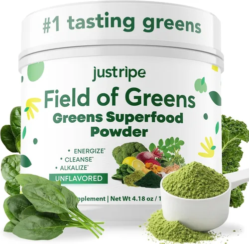 Miniatura 7 de Field of Greens - Superalimento en polvo con espirulina orgánica, clorella, polvo de raíz de remolacha, probiótico Bacillus Coagulans, una mezcla a