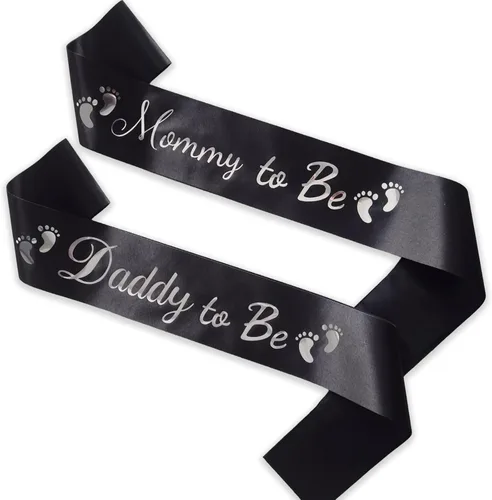 Miniatura 4 de 2 bandas para baby shower, regalos de fiesta de baby shower para mamá y papá, suministros de revelación de género, recuerdos de decoración
