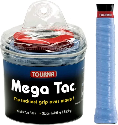 Miniatura 8 de Tourna Mega Tac Extra Tacky Overgrip - Paquete de 30 Negro