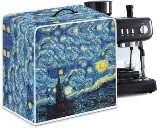 Miniatura 23 de DISNIMO Cubierta antipolvo para cafetera de mariposa azul, fundas para máquina de hacer café de cocina con mango superior, cubierta